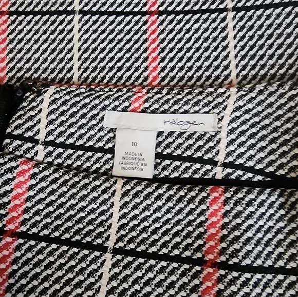 Halogen Plaid Houndstooth Pencil Skirt Size 10 - Picture 3 of 5